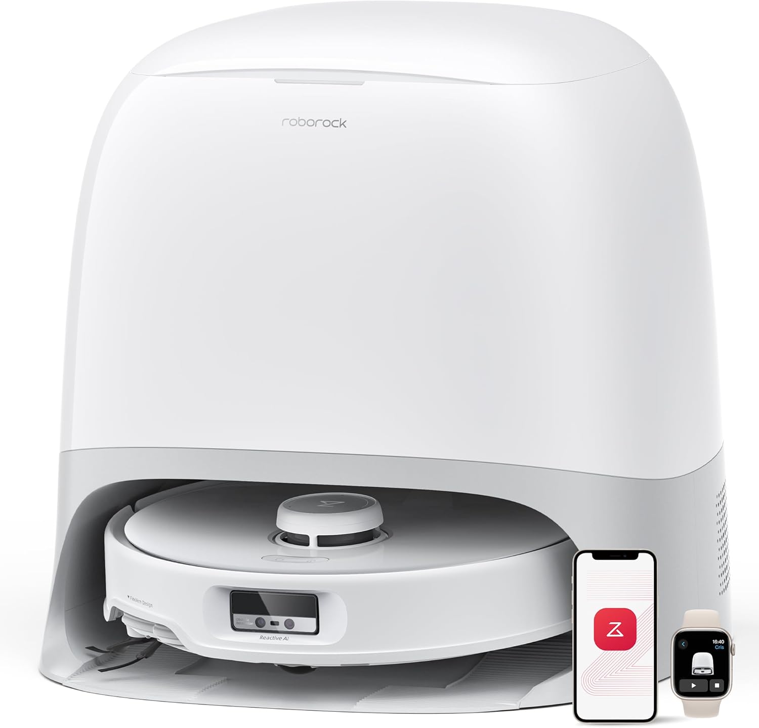 Roborock Qrevo Curv, 18,500Pa, Hebemopp, 75°C Wäsche, Anti-Tangle, Sprachsteuerung