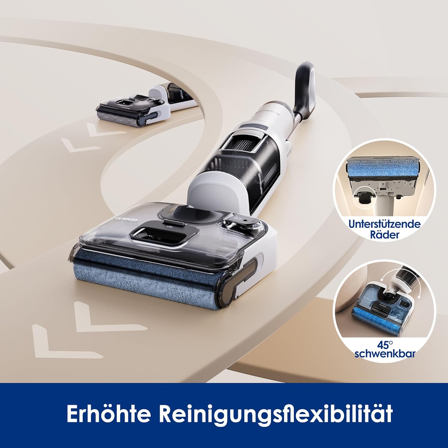 Tineco S6, 70°C Selbstreinigung, Flachdesign, 40 Min Laufzeit