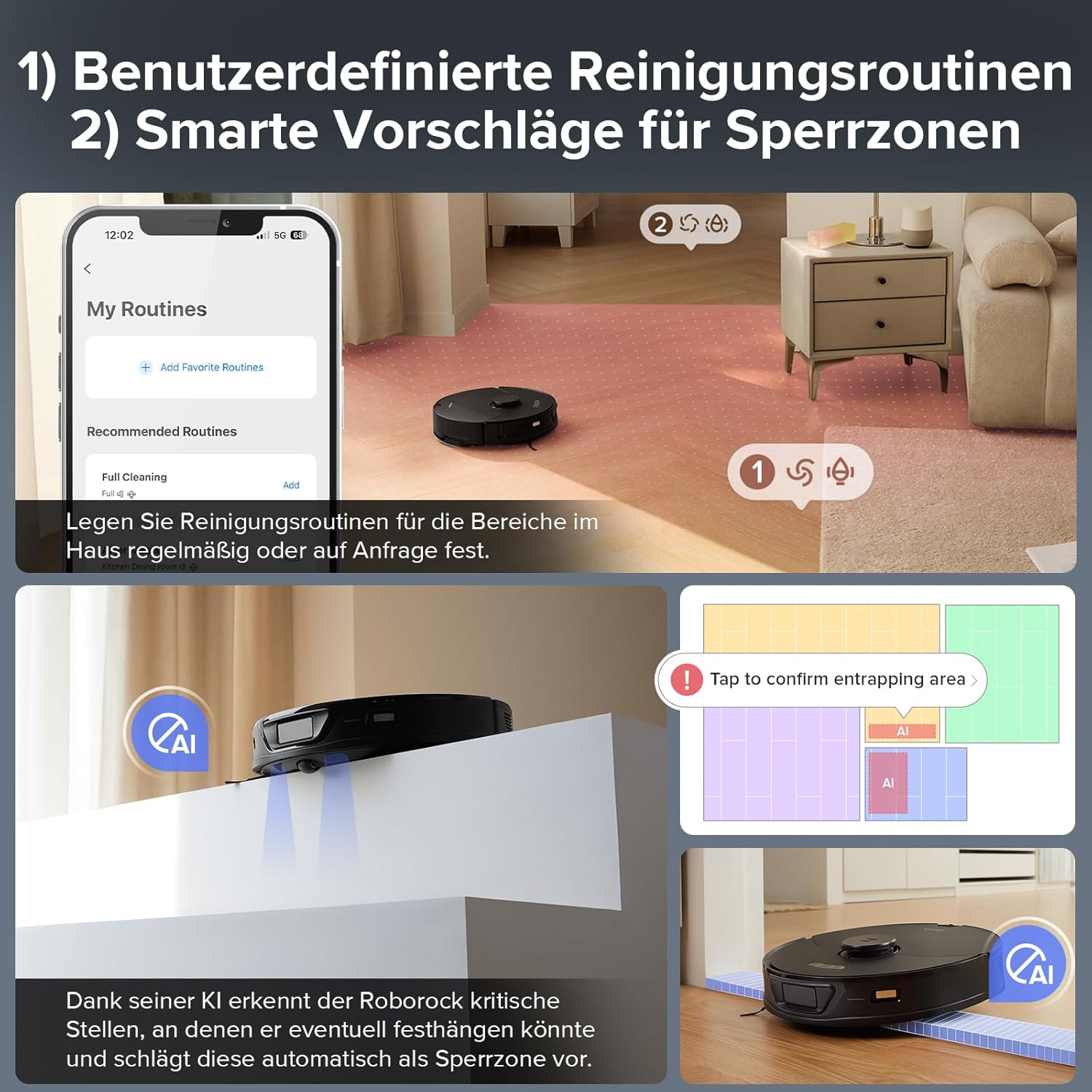 Roborock S7 Max Ultra, 5500 Pa, Selbstreinigung & App-Steuerung