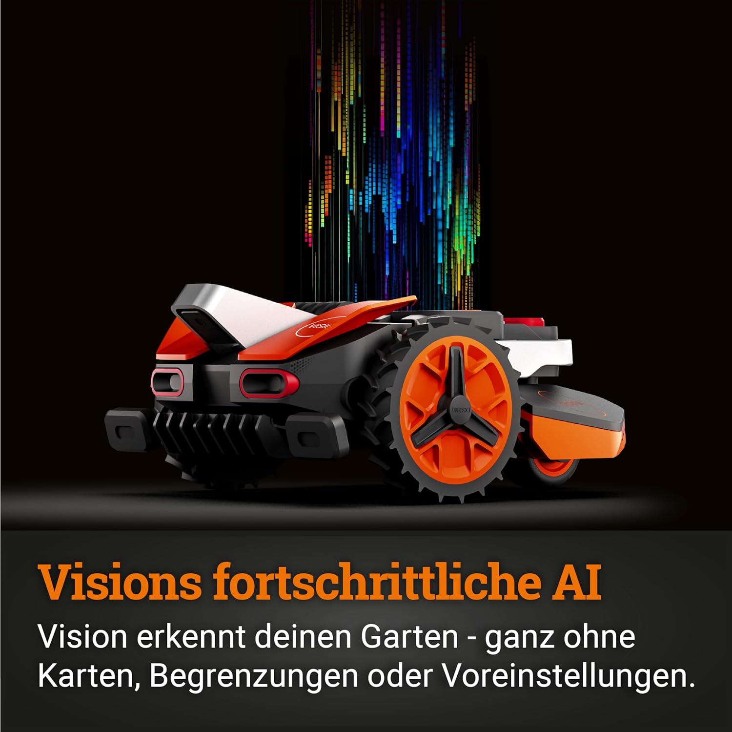 WORX Vision L1600 Mähroboter 1600 m² ohne Kabel, KI & Igelschutz