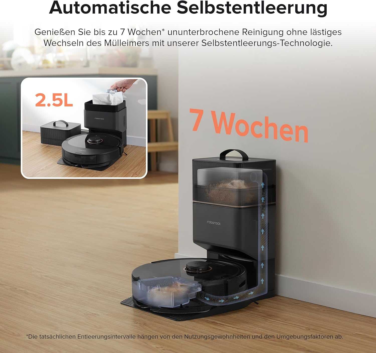 Roborock Q8 Max+, 5500Pa, DuoRoller, 2.5L Staubbeutel, 350ml Wassertank, LiDAR Navigation