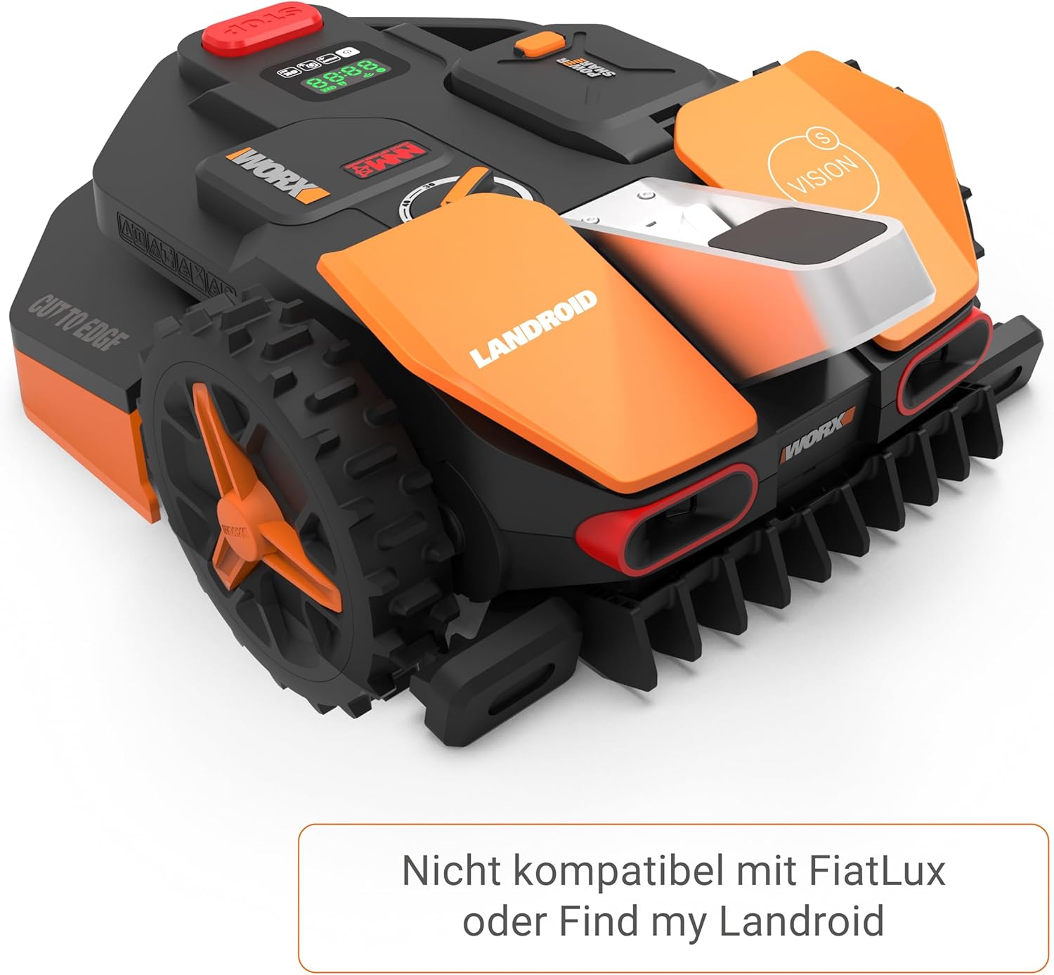 WORX Vision S250 Mähroboter 250 m² ohne Kabel, KI & Igelschutz