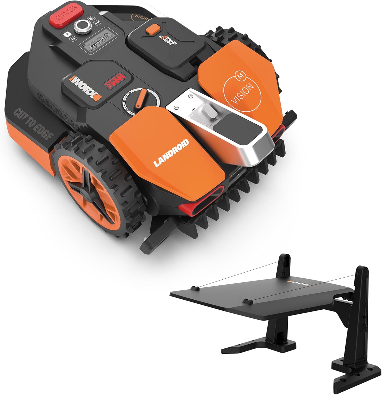 WORX Vision M800 Mähroboter 800 m² ohne Kabel, KI & Igelschutz