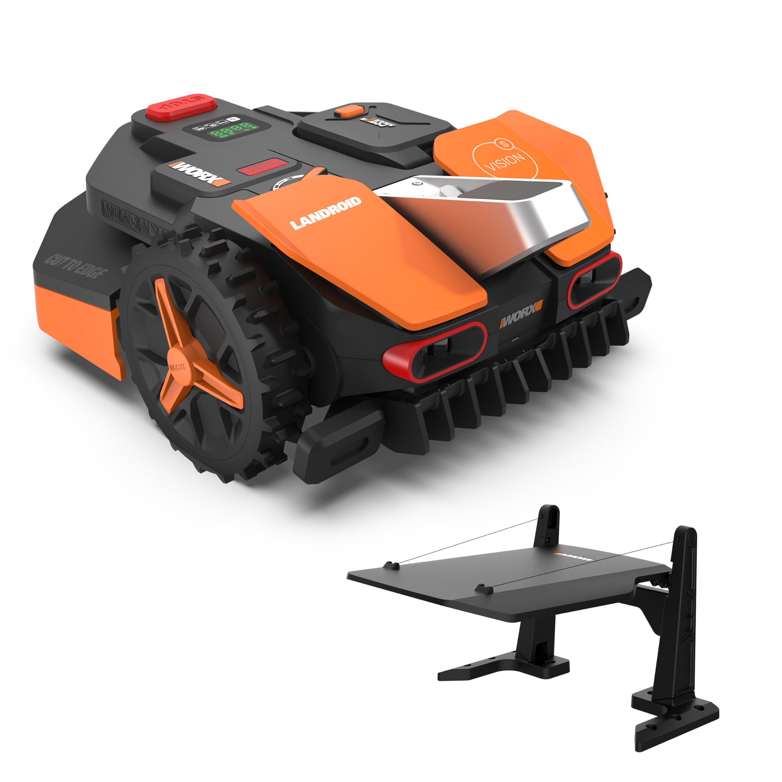 WORX Landroid Vision L1600 Mähroboter WR216E.1 für Gärten bis 1600m², AI Rasenmäher Roboter ohne Begrenzungskabel (WLAN & Bluetooth, aktive Hindernisvermeidung mit KI-Technologie, Igelschutz)