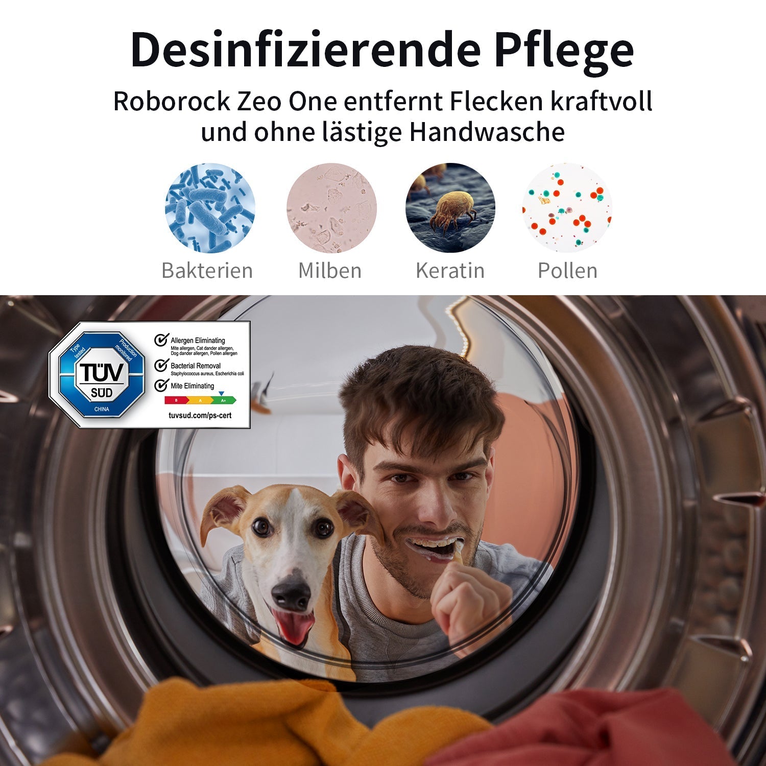 Roborock Zeo  One Waschtrockner mit der Zeo-Cycle® Trocknungstechnologie