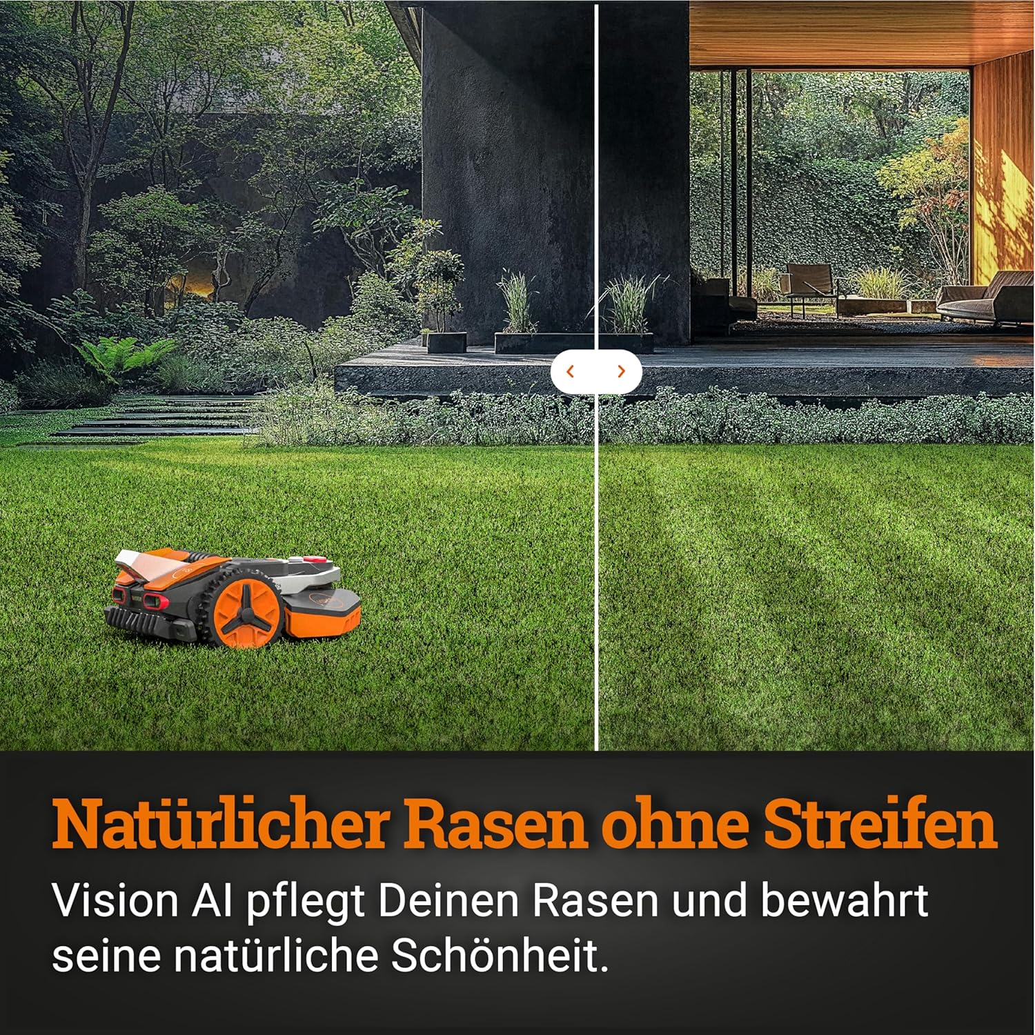 WORX Vision M800 Mähroboter 800 m² ohne Kabel, KI & Igelschutz