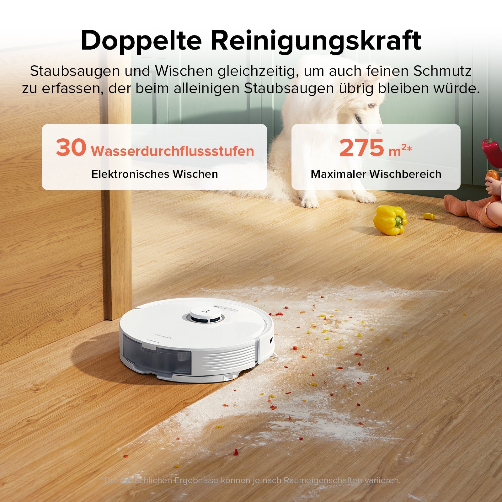 Roborock Q8 Max+ Saug- und Wischroboter mit Auto-Entleerungsstation