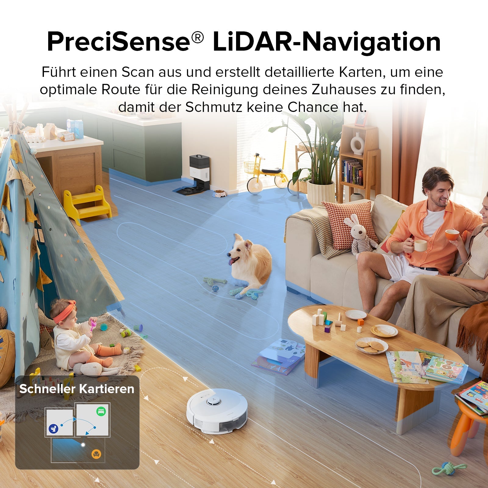 Roborock Q8 Max+ Saug- und Wischroboter mit Auto-Entleerungsstation