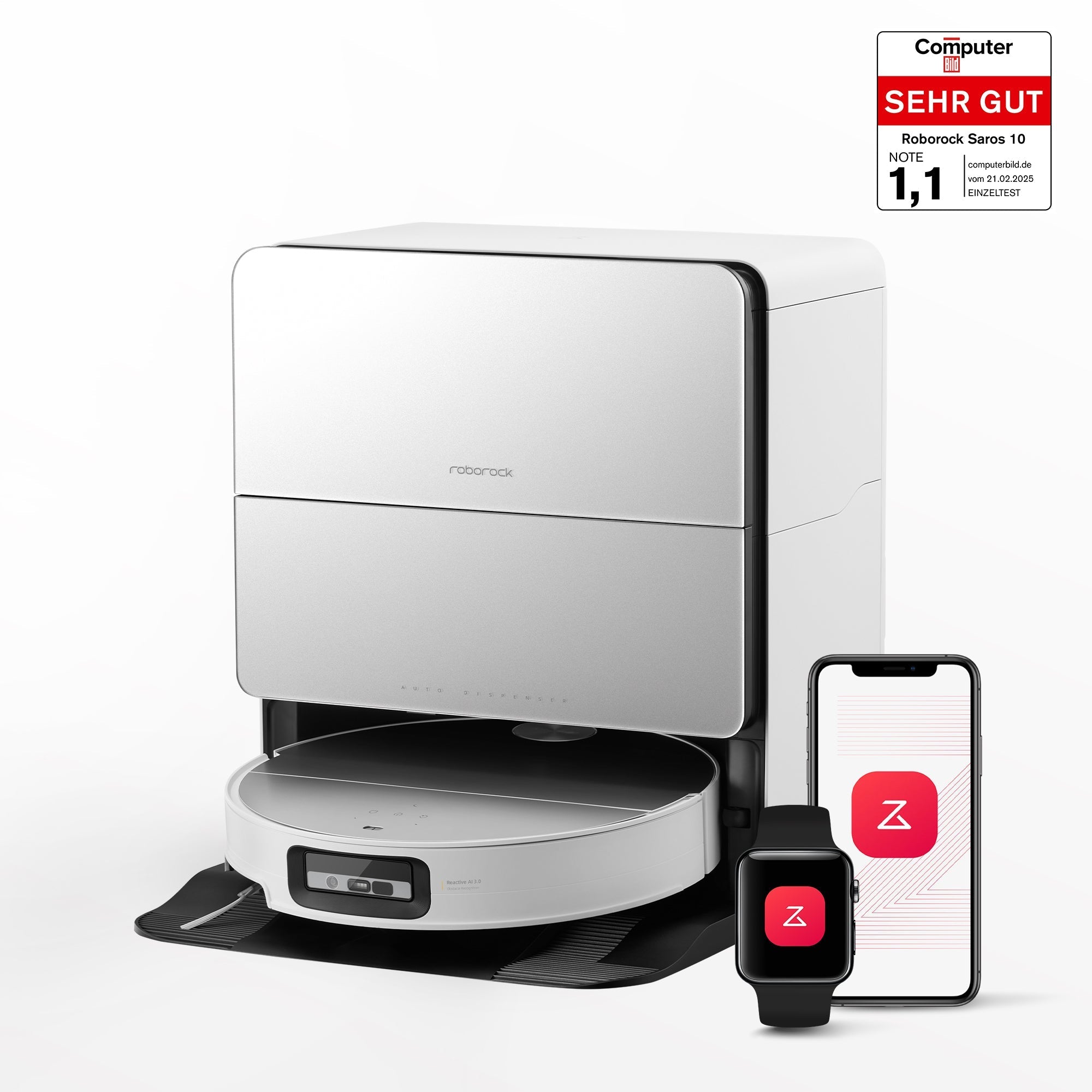 Roborock Saros 10 Saugroboter mit Dual Anti-Tangle System